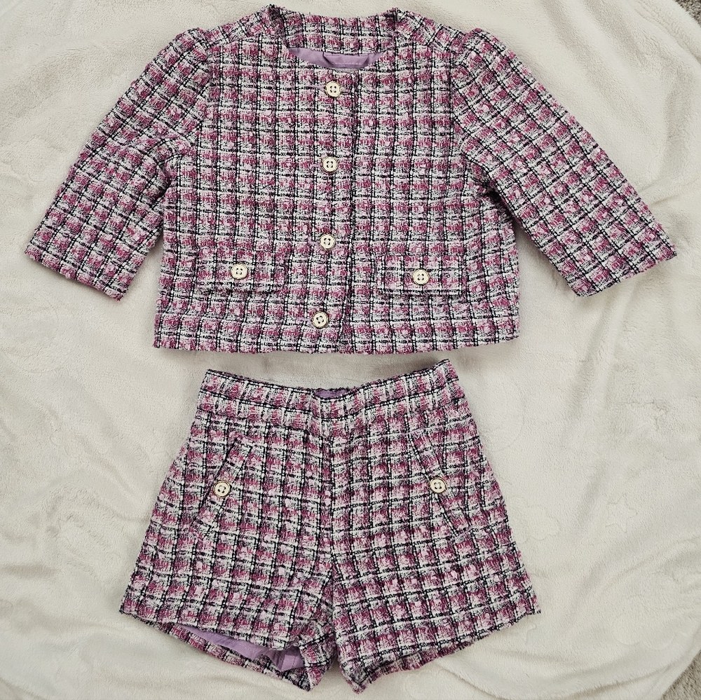 Janie and Jack Tweed Girls Set Size 18-24 Months